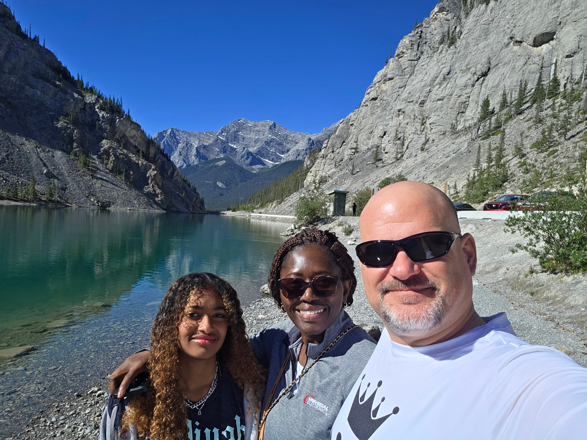 Stunning blue lake in Banff, Canada