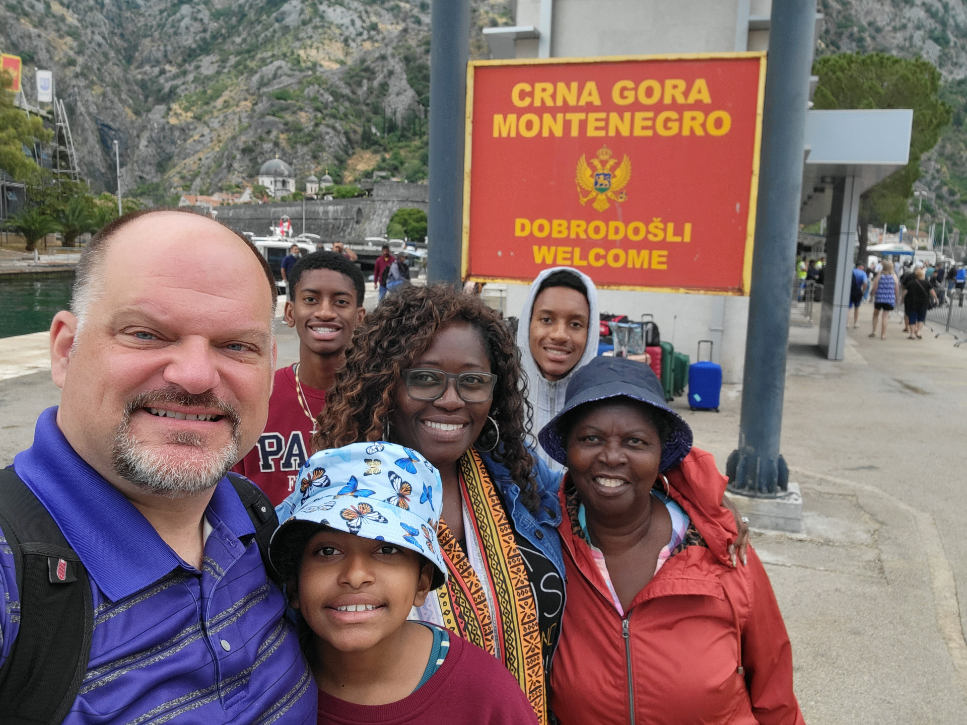 Family arrival in Montenegro