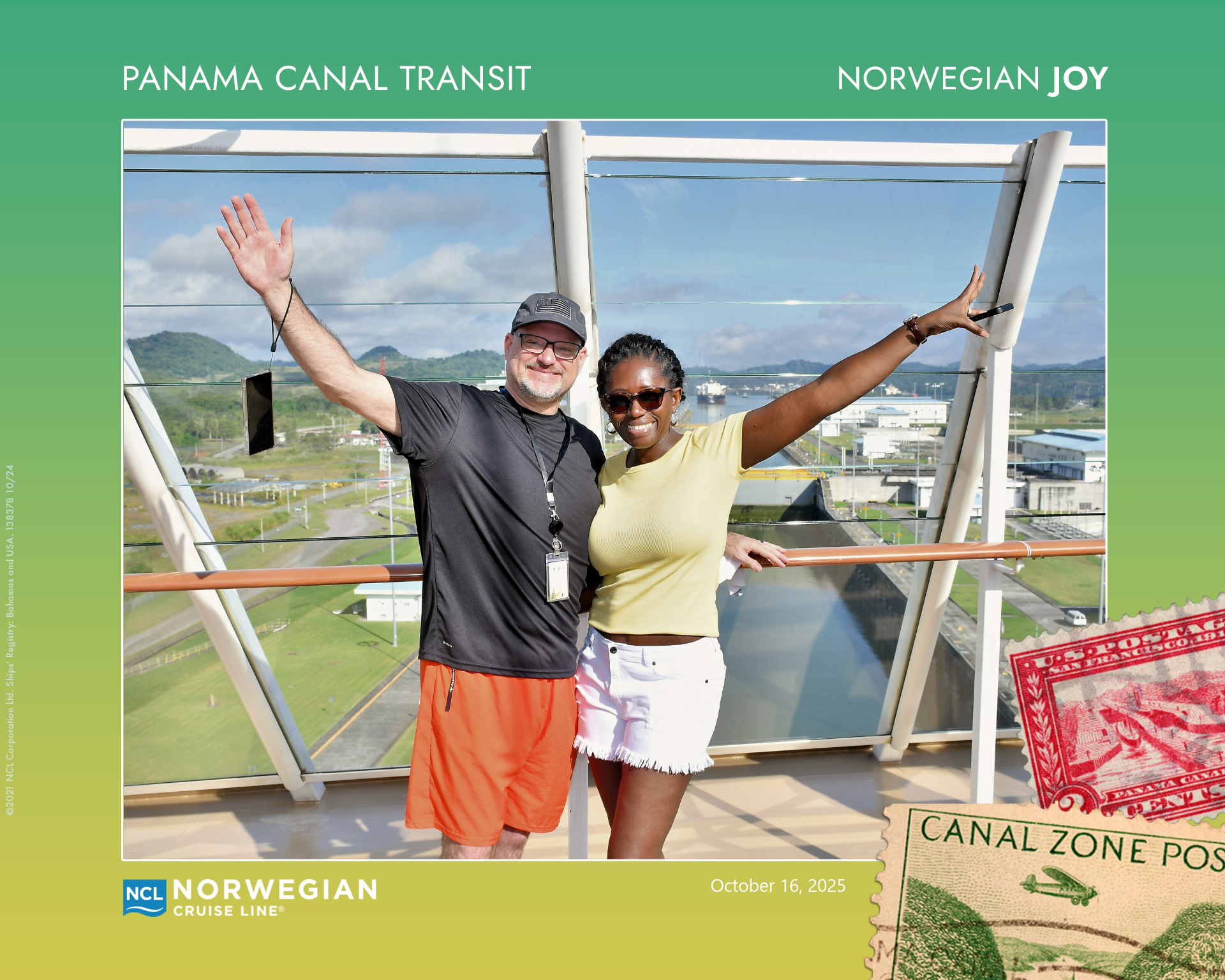 Panama Canal transit on Norwegian Joy cruise