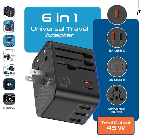 Ceptics universal travel adapter — best travel adapter for international trips
